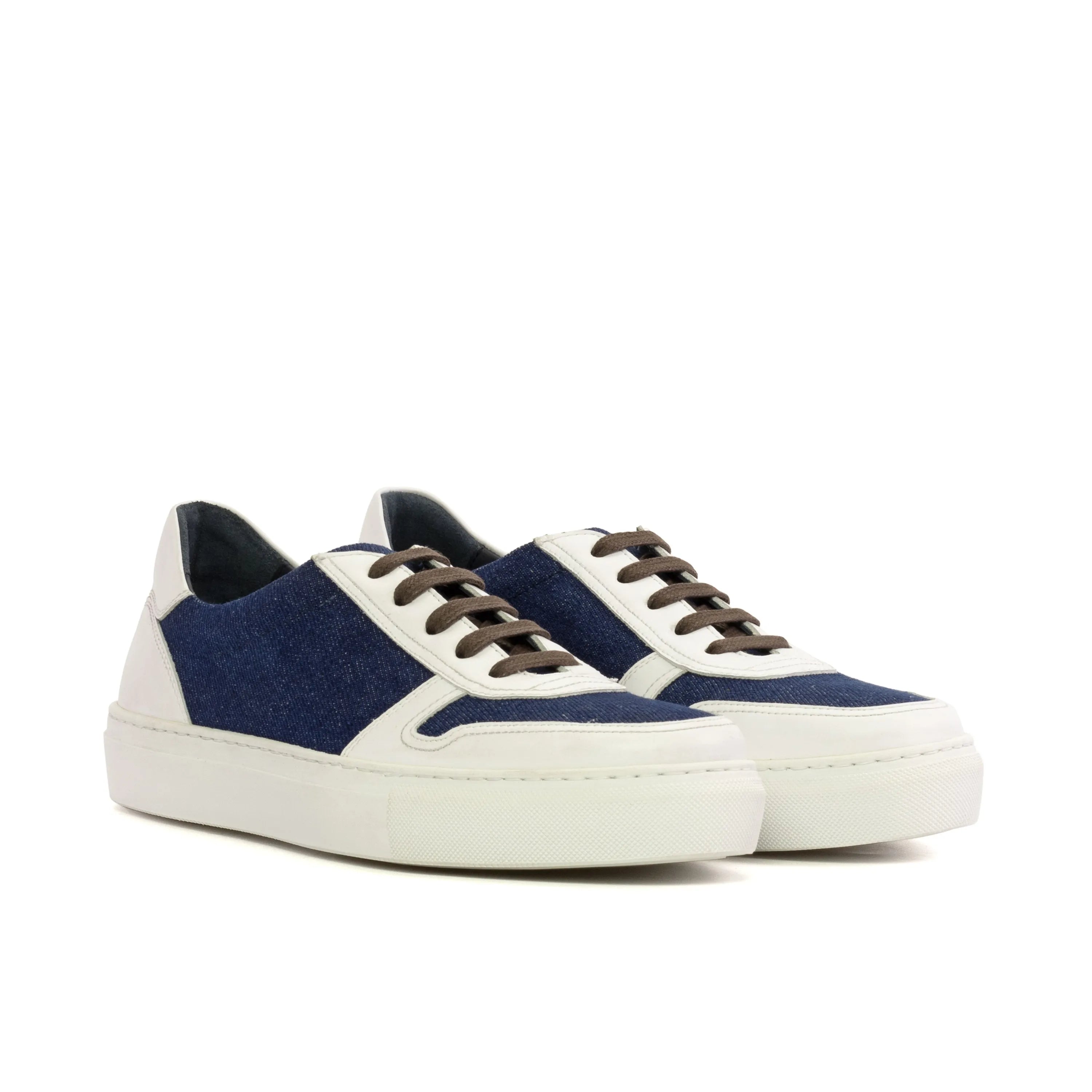 Viceroy unisex trainer sneaker II in blue and white canvas with cupsole